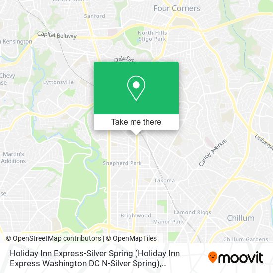 Holiday Inn Express-Silver Spring (Holiday Inn Express Washington DC N-Silver Spring) map