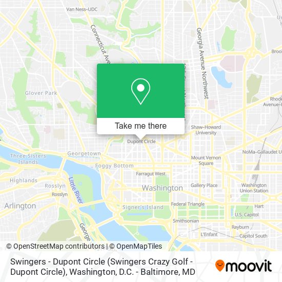 Mapa de Swingers - Dupont Circle (Swingers Crazy Golf - Dupont Circle)