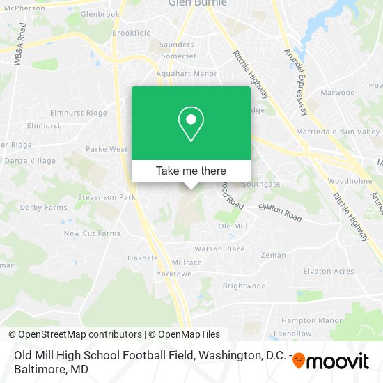 Mapa de Old Mill High School Football Field