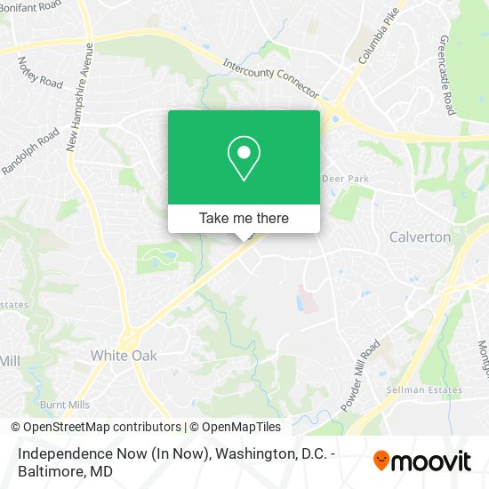 Independence Now (In Now) map