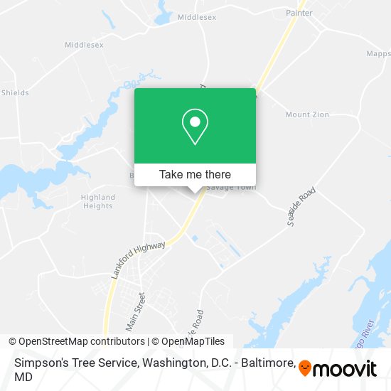 Simpson's Tree Service map