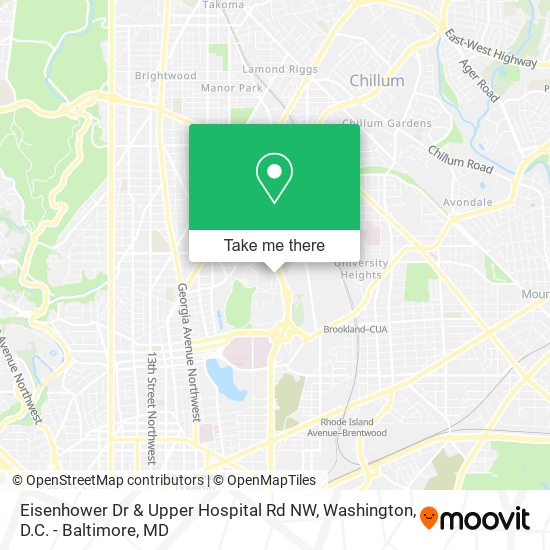 Eisenhower Dr & Upper Hospital Rd NW map