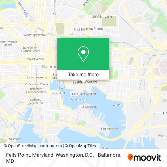 Mapa de Fells Point, Maryland