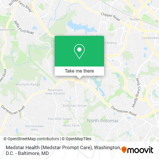 Mapa de Medstar Health (Medstar Prompt Care)