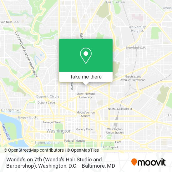 Mapa de Wanda's on 7th (Wanda's Hair Studio and Barbershop)