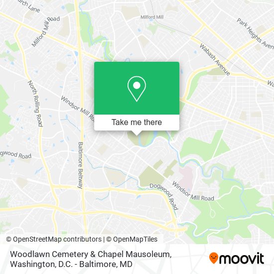 Woodlawn Cemetery & Chapel Mausoleum map