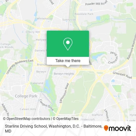 Starlinx Driving School map