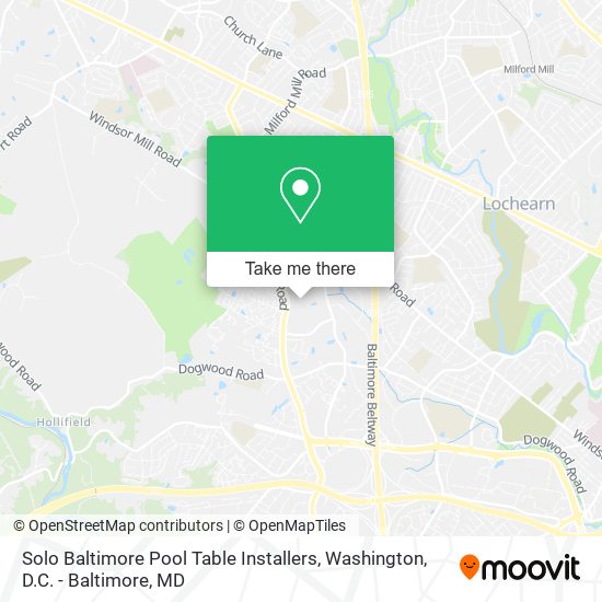 Mapa de Solo Baltimore Pool Table Installers