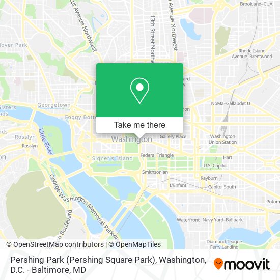 Mapa de Pershing Park (Pershing Square Park)