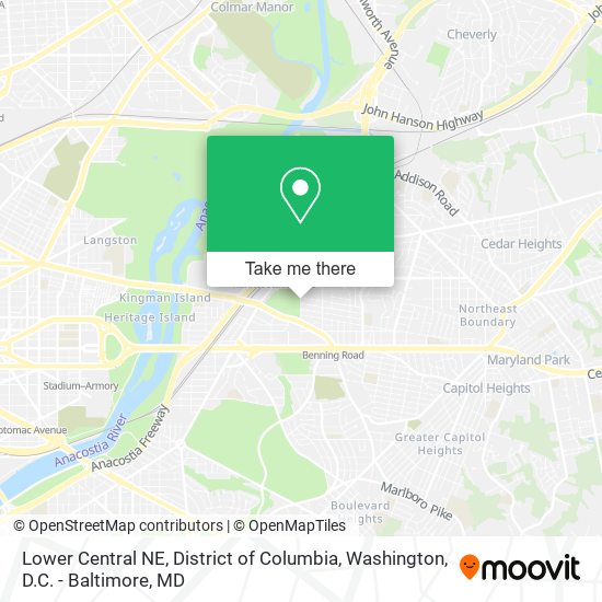 Lower Central NE, District of Columbia map