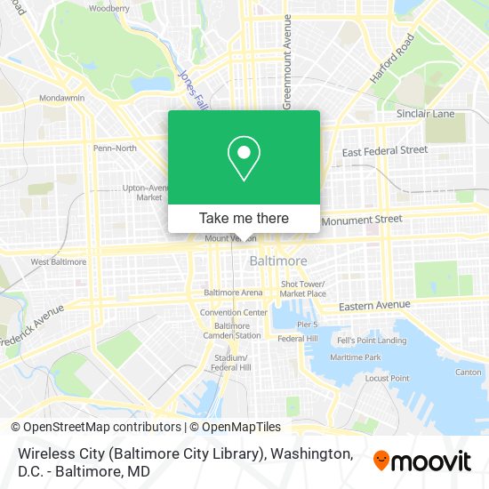Wireless City (Baltimore City Library) map