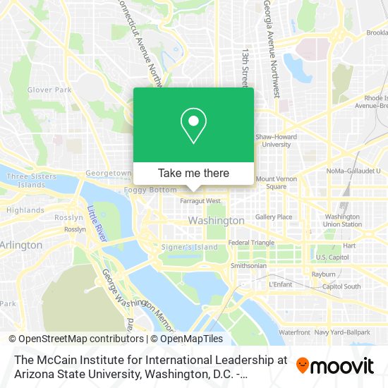 Mapa de The McCain Institute for International Leadership at Arizona State University