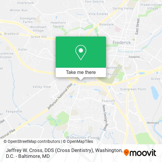 Jeffrey W. Cross, DDS (Cross Dentistry) map