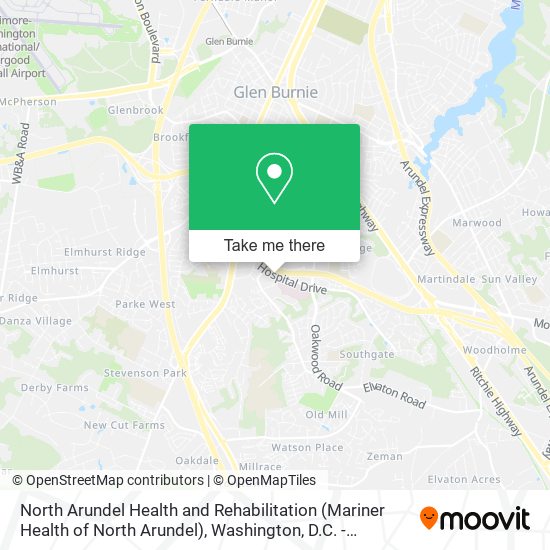 Mapa de North Arundel Health and Rehabilitation (Mariner Health of North Arundel)