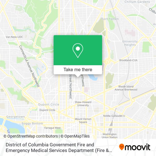 Mapa de District of Columbia Government Fire and Emergency Medical Services Department