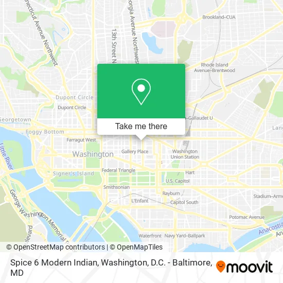 Mapa de Spice 6 Modern Indian