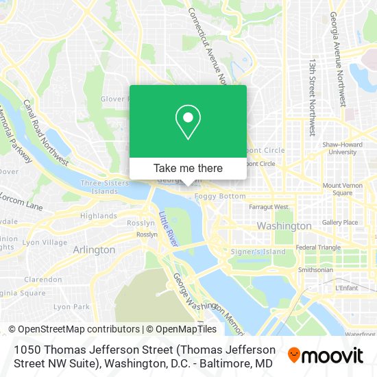 1050 Thomas Jefferson Street (Thomas Jefferson Street NW Suite) map