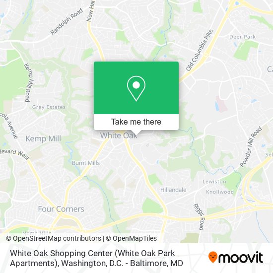 White Oak Shopping Center (White Oak Park Apartments) map