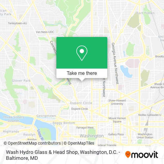 Wash Hydro Glass & Head Shop map