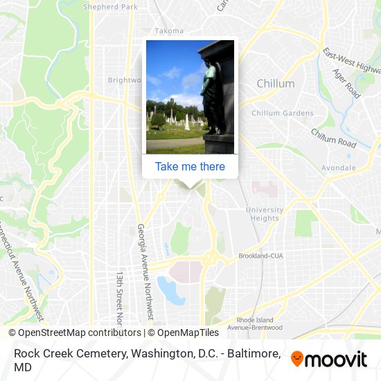 Rock Creek Cemetery map