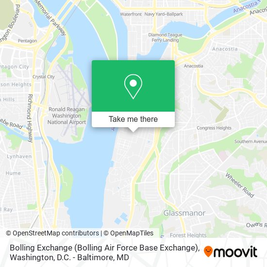 Bolling Exchange (Bolling Air Force Base Exchange) map
