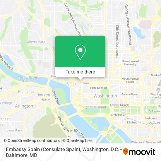Mapa de Embassy Spain (Consulate Spain)