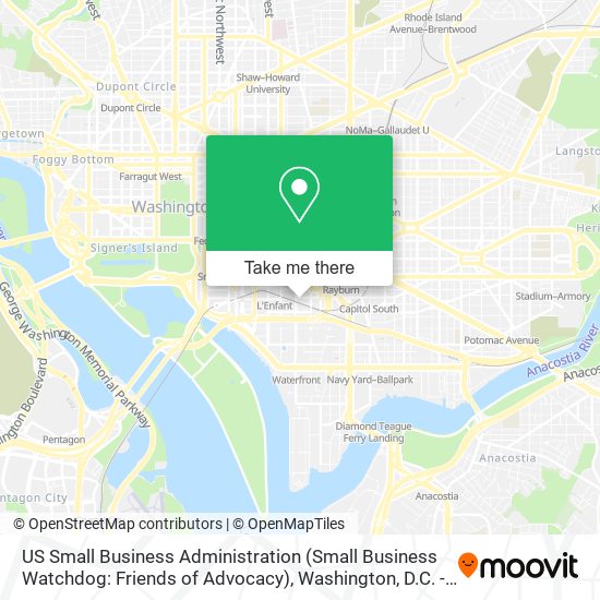 US Small Business Administration (Small Business Watchdog: Friends of Advocacy) map