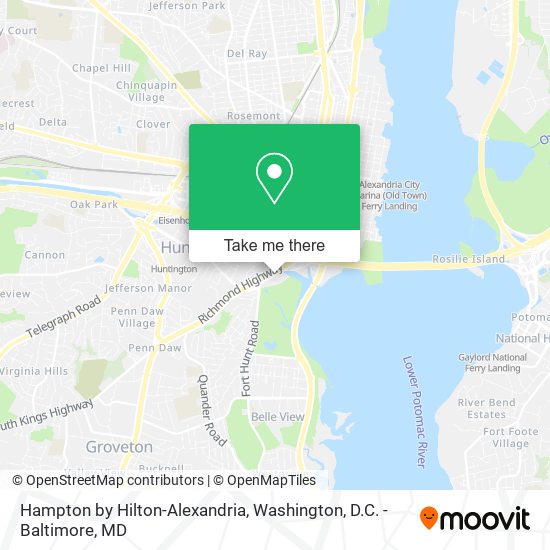 Mapa de Hampton by Hilton-Alexandria