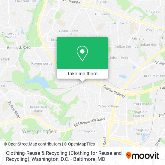 Clothing-Reuse & Recycling (Clothing for Reuse and Recycling) map