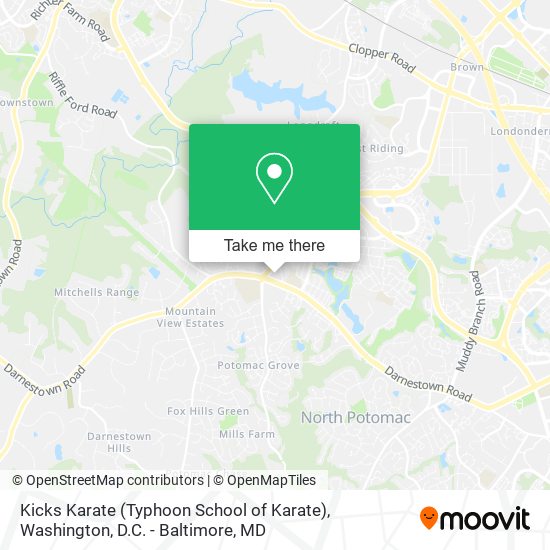 Mapa de Kicks Karate (Typhoon School of Karate)