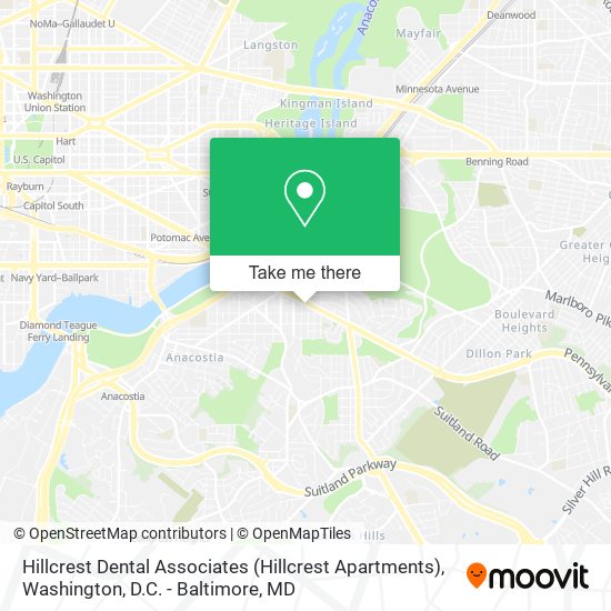 Mapa de Hillcrest Dental Associates (Hillcrest Apartments)