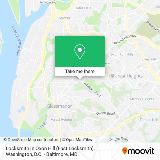 Locksmith In Oxon Hill (Fast Locksmith) map