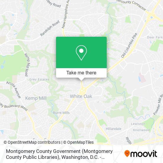 Montgomery County Government (Montgomery County Public Libraries) map