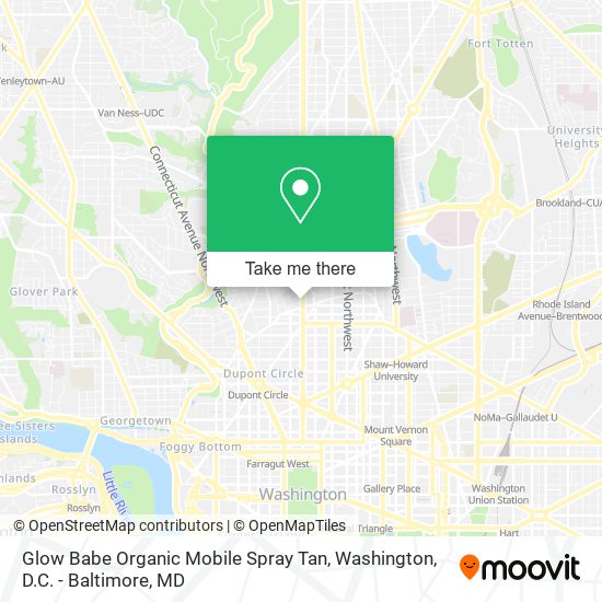 Mapa de Glow Babe Organic Mobile Spray Tan