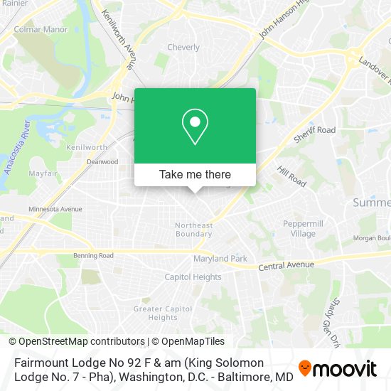 Mapa de Fairmount Lodge No 92 F & am (King Solomon Lodge No. 7 - Pha)