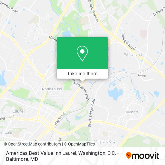 Mapa de Americas Best Value Inn Laurel