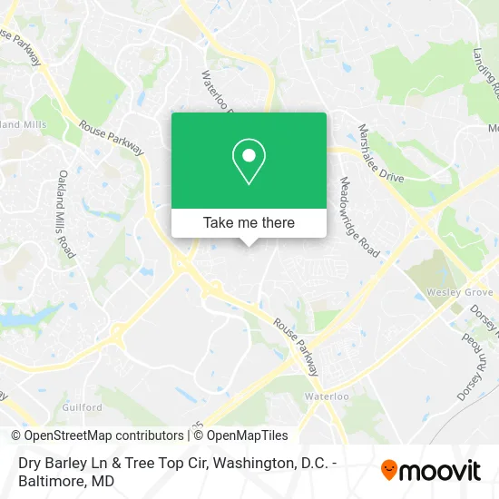 Dry Barley Ln & Tree Top Cir map