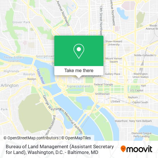 Mapa de Bureau of Land Management (Assistant Secretary for Land)