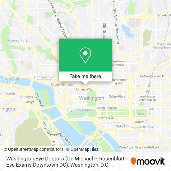 Washington Eye Doctors (Dr. Michael P. Rosenblatt - Eye Exams Downtown DC) map