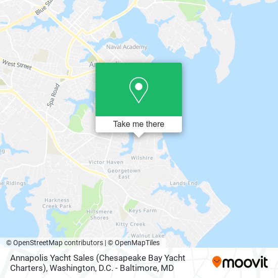 Mapa de Annapolis Yacht Sales (Chesapeake Bay Yacht Charters)