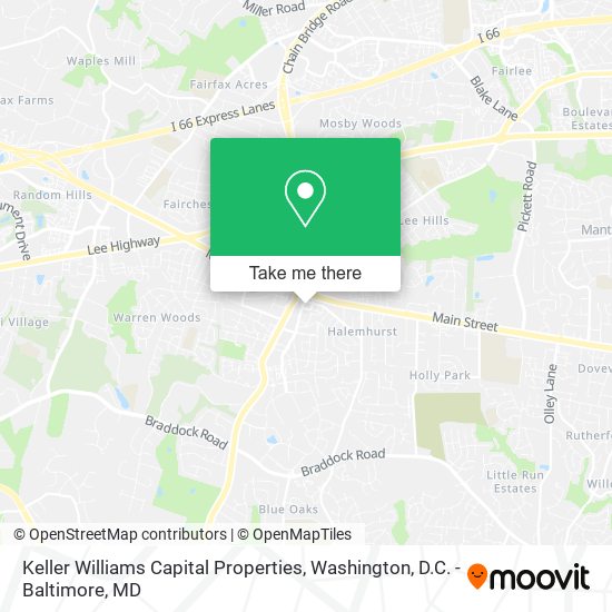 Keller Williams Capital Properties map