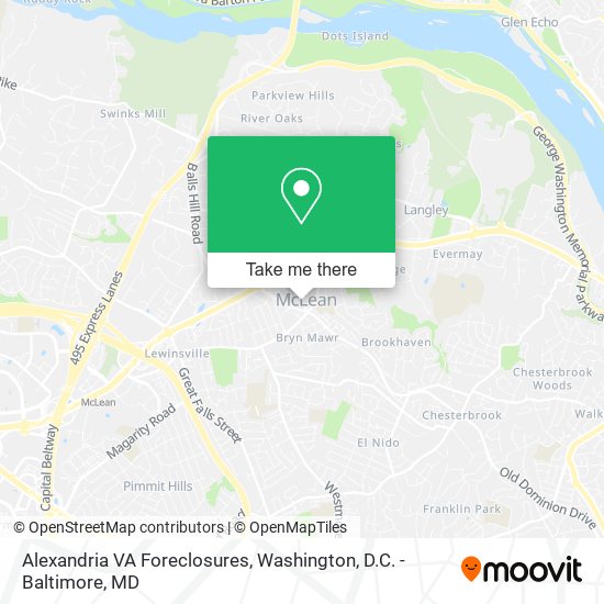 Alexandria VA Foreclosures map