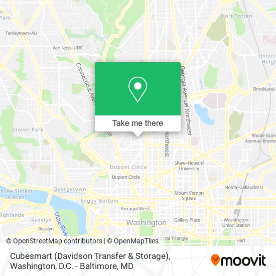 Mapa de Cubesmart (Davidson Transfer & Storage)