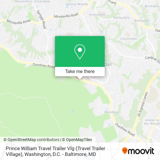 Mapa de Prince William Travel Trailer Vlg (Travel Trailer Village)