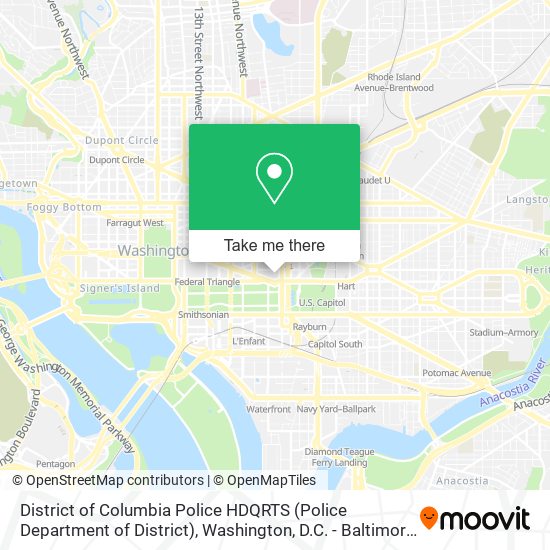 District of Columbia Police HDQRTS (Police Department of District) map