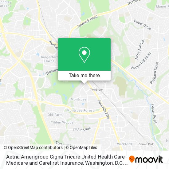 Aetna Amerigroup Cigna Tricare United Health Care Medicare and Carefirst Insurance map