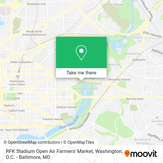 RFK Stadium Open Air Farmers' Market map