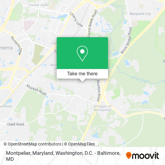 Mapa de Montpelier, Maryland