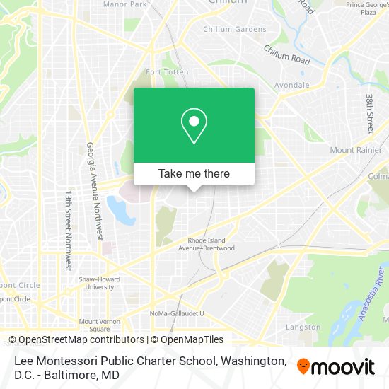 Lee Montessori Public Charter School map