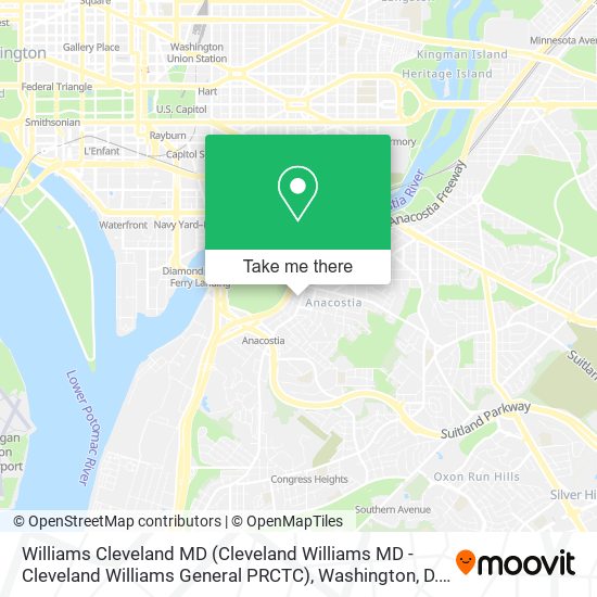 Mapa de Williams Cleveland MD (Cleveland Williams MD - Cleveland Williams General PRCTC)
